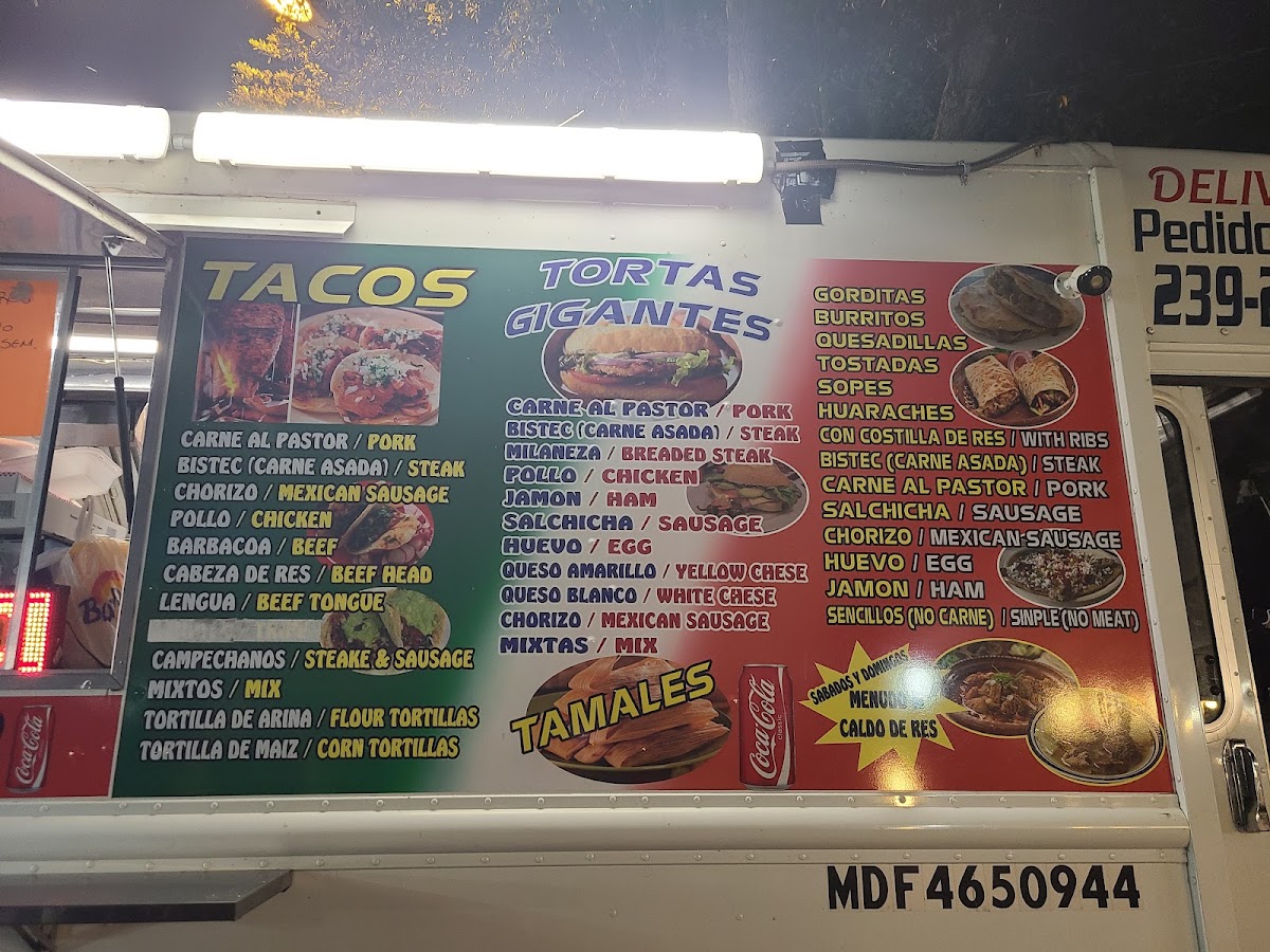 Mexican food truck lehigh Menu - Image 1